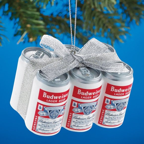 Budweiser 6-Pack Beer Cans Christmas Tree Ornament - Picture 1 of 1